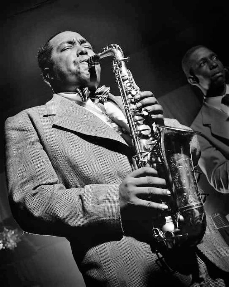 Charlie Parker performing, photo courtesy of Herman Leonard